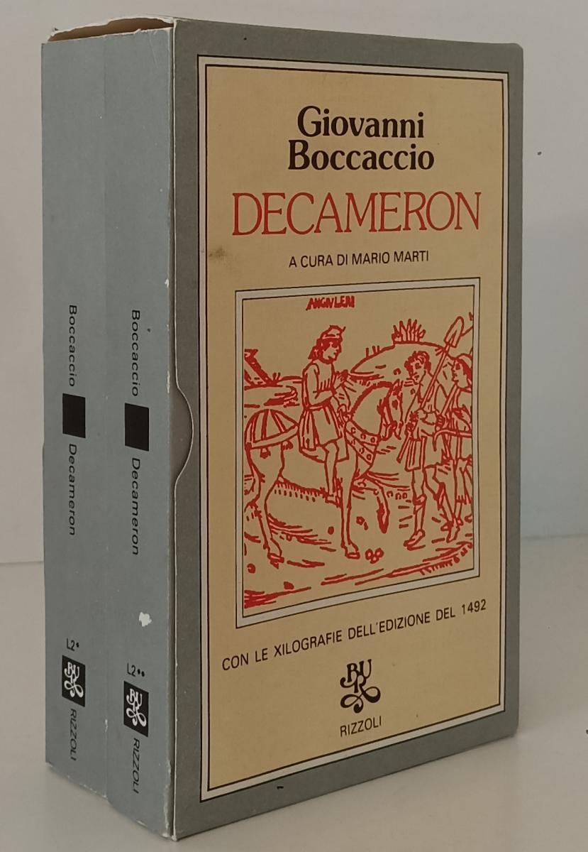 LN- IL DECAMERON 2 VOLUMI - GIOVANNI BOCCACCIO - RIZZOLI- CLASSICI BUR--- B- XFS