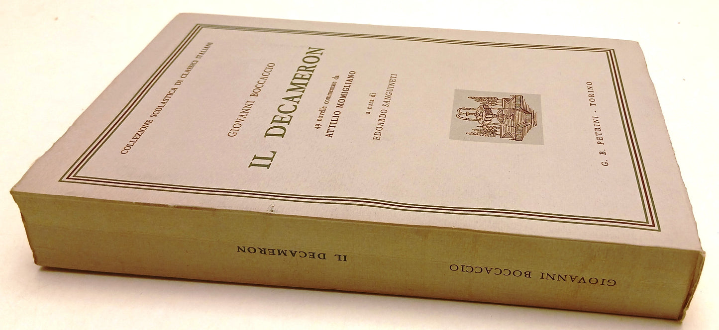LN- IL DECAMERON NOVELLE - GIOVANNI BOCCACCIO - PETRINI- SCOLASTICA- 1969- ZFS59