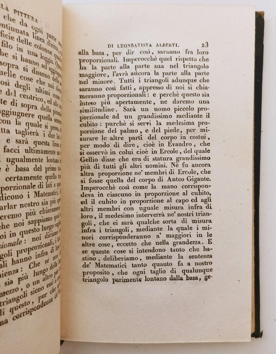 LH- DELLA PITTURA E STATUA DI LEONBATISTA ALBERTI- CLASSICI ITALIANI- 1804-XFS44