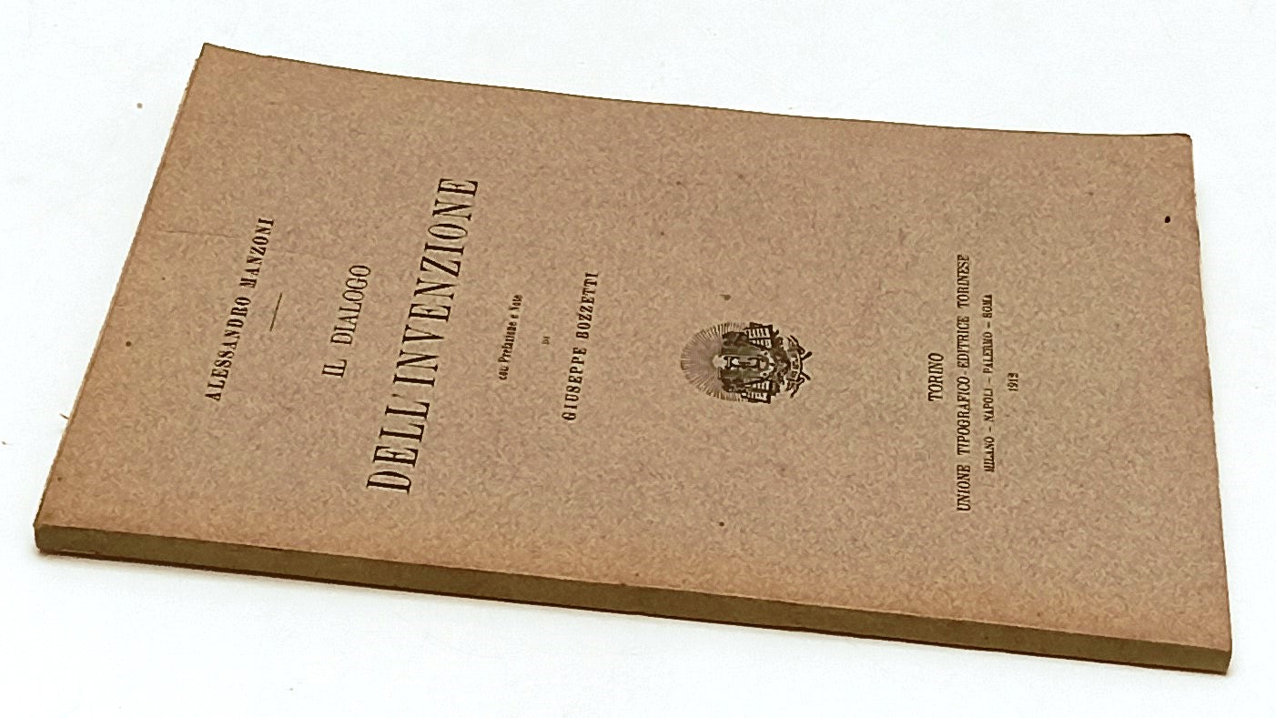 LH- DIALOGO DELL'INVENZIONE - ALESSANDRO MANZONI - UTET --- 1912- B- ZFS169