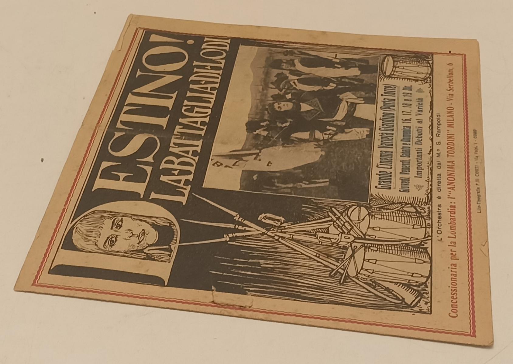 LW- DESTINO! LA BATTAGLIA DI LODI - Grande Cinema Varieta' Giardini - RVSa509