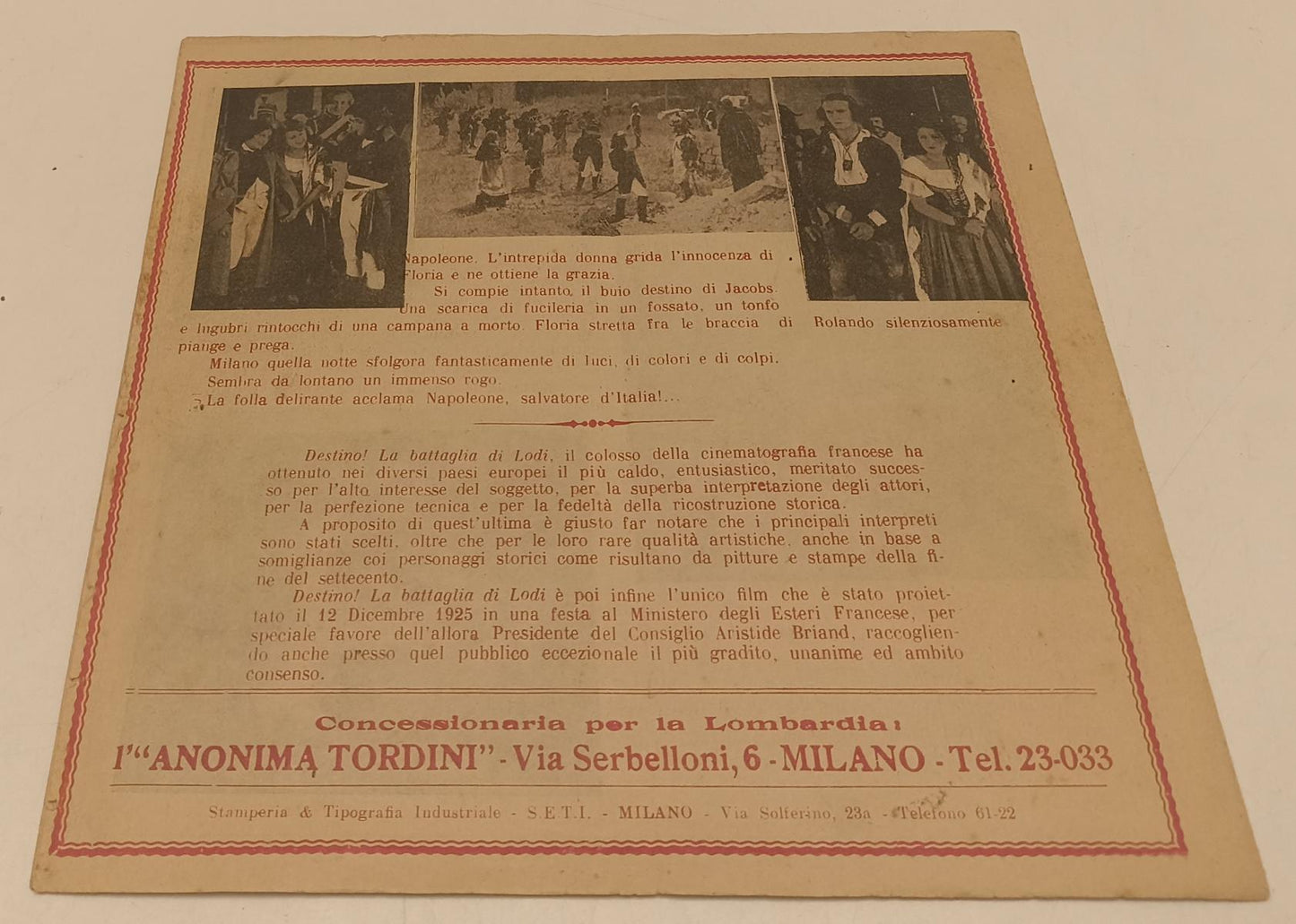 LW- DESTINO! LA BATTAGLIA DI LODI - Grande Cinema Varieta' Giardini - RVSa509