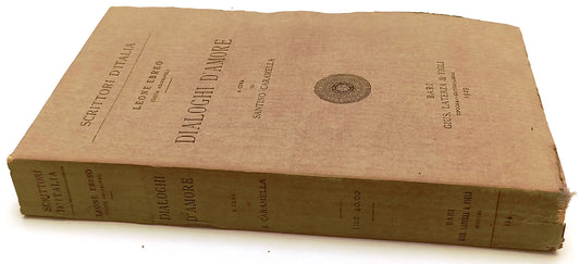 LN- DIALOGHI D'AMORE- LEONE EBREO ABARBANEL- LATERZA- SCRITTORI- 1929- B- XFS208