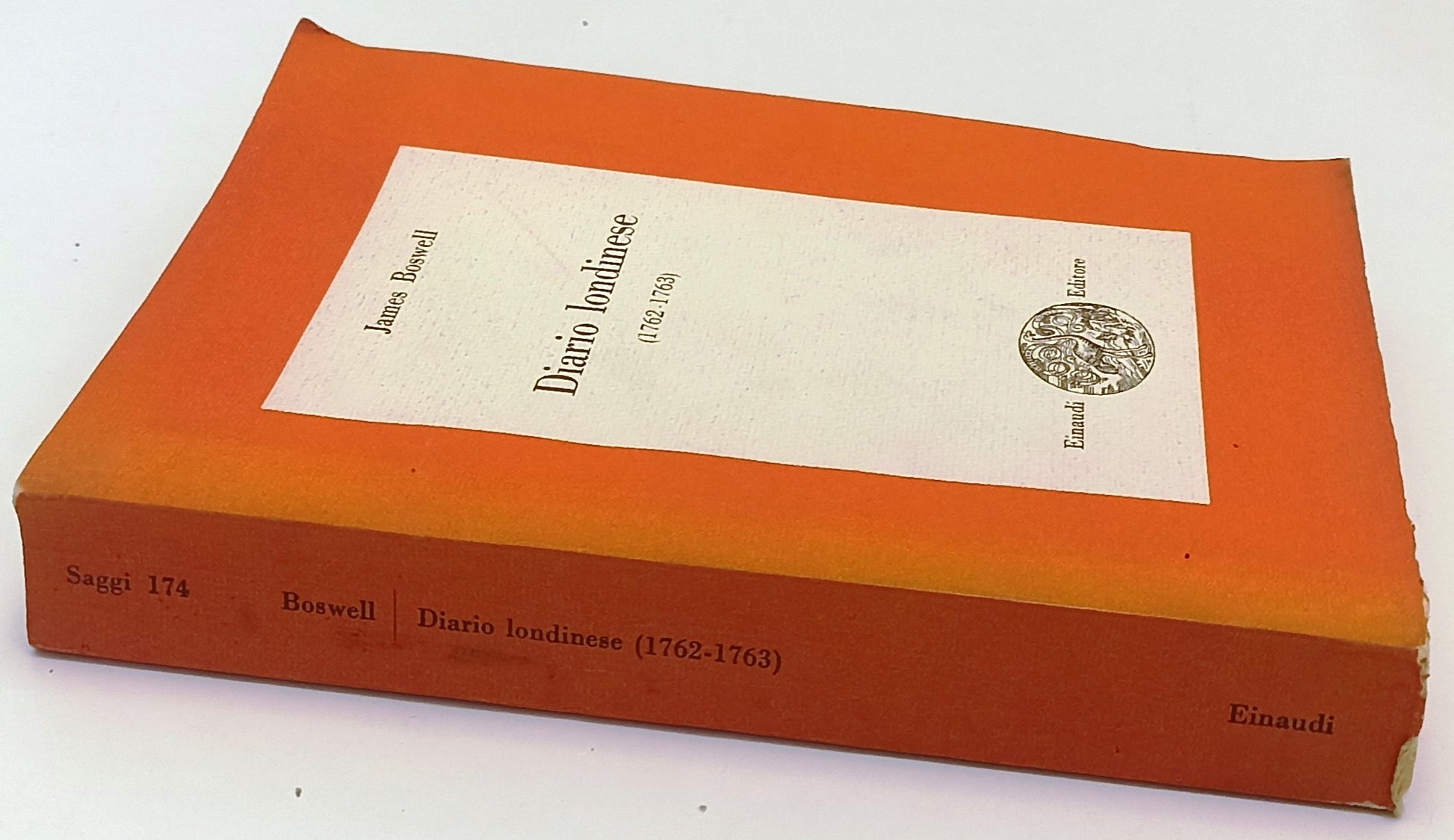 LS- DIARIO LONDINESE 1762/1763 - JAMES BOSWELL - EINAUDI - SAGGI -- 1954- B- XFS