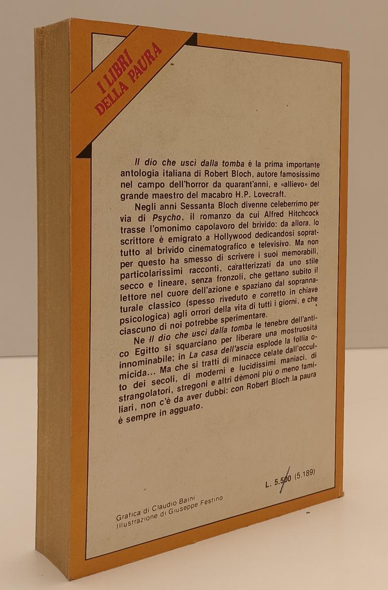 LN- IL DIO CHE USCI' DALLA TOMBA- ROBERT BLOCH- SIAD- LIBRI PAURA- 1979-B-XFS137
