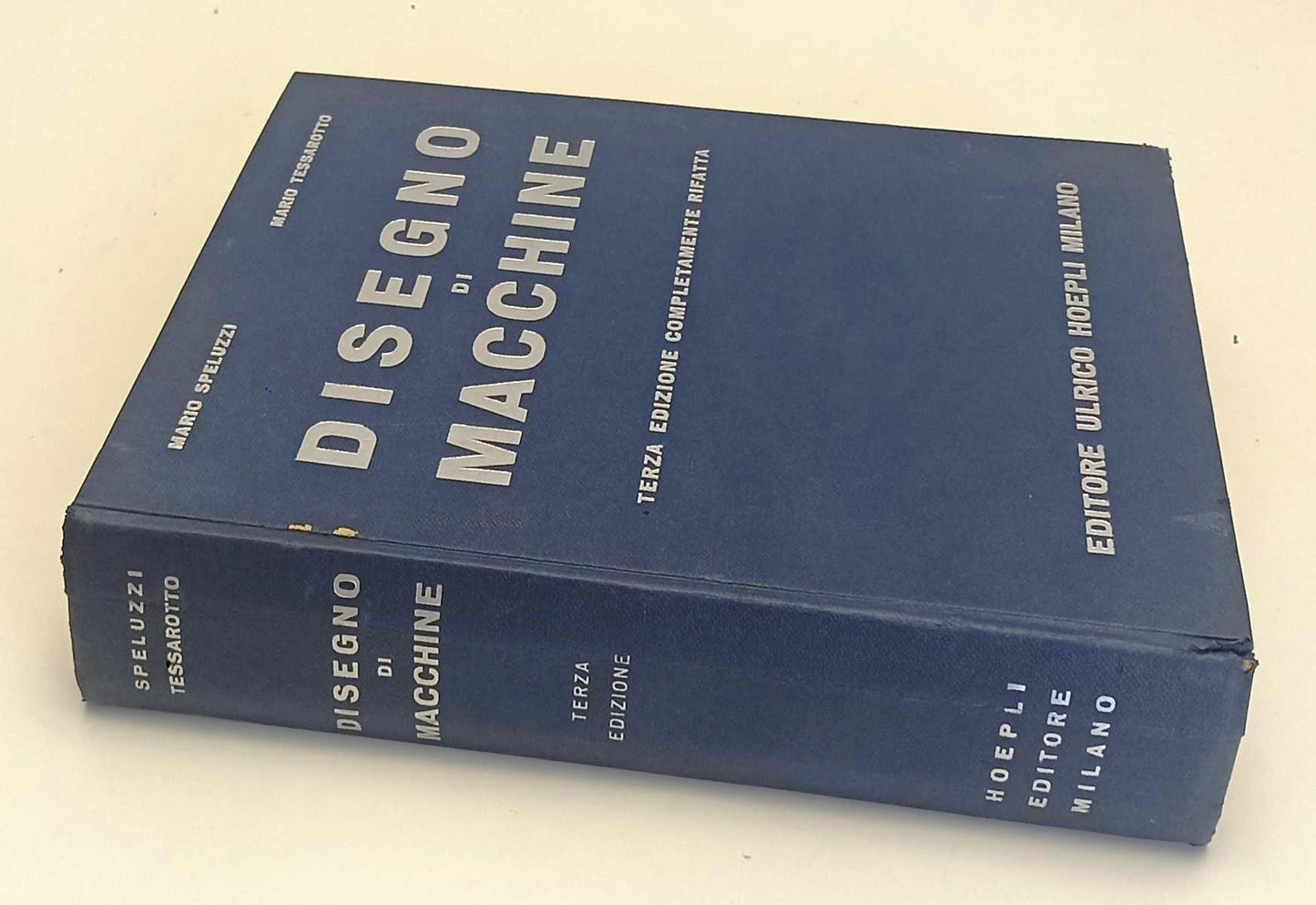 LZ- DISEGNO DI MACCHINE MANUALE - SPELUZZI TESSAROTTI- HOEPLI--- 1963- C- YFS652