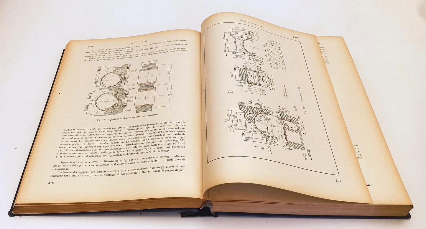 LZ- DISEGNO DI MACCHINE MANUALE - SPELUZZI TESSAROTTI- HOEPLI--- 1963- C- YFS652