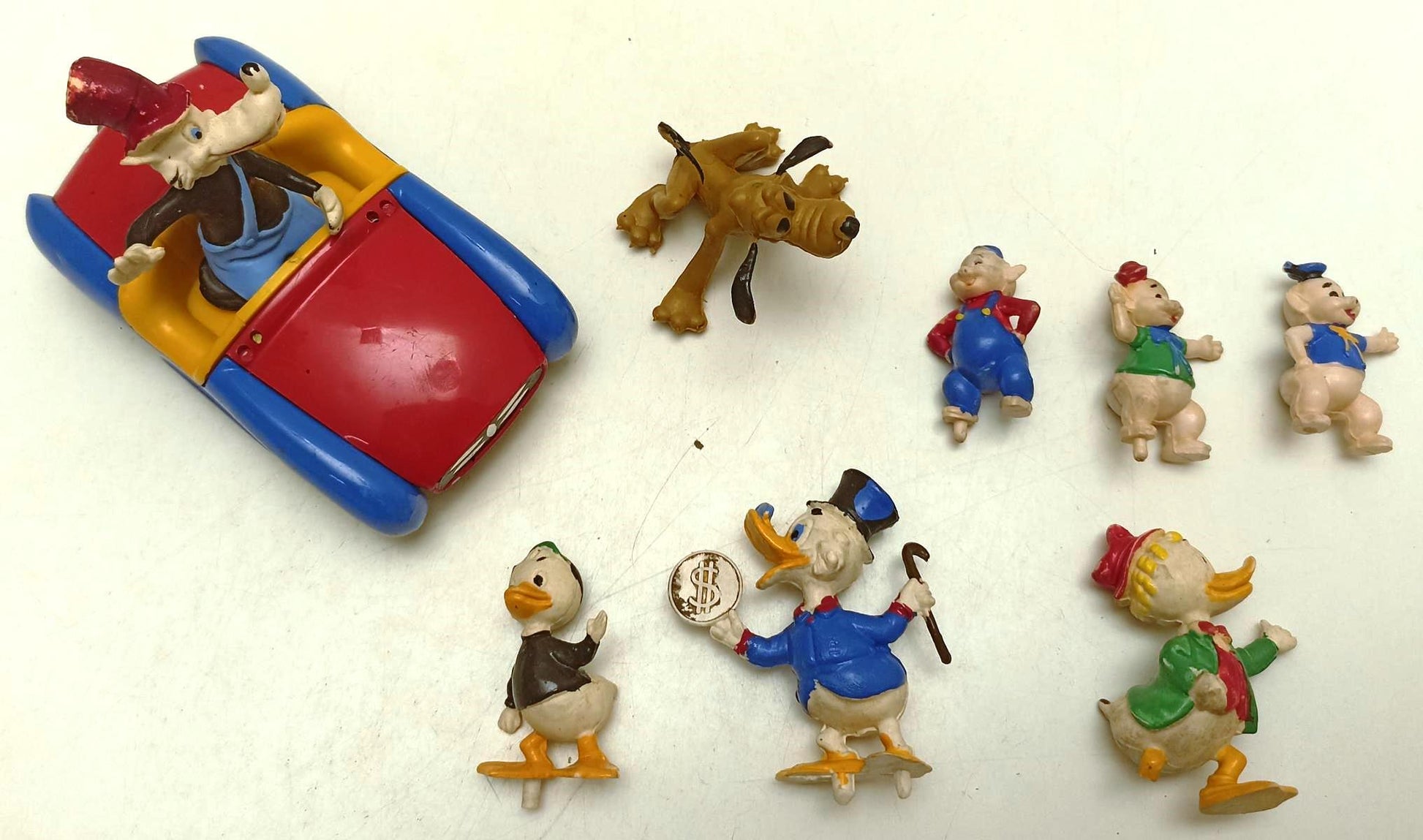 GG- GADGET DISNEY VINTAGE EZECHIELE AUTO POLITOYS ZIO PAPERONE QUA PLUTO- GTTS14