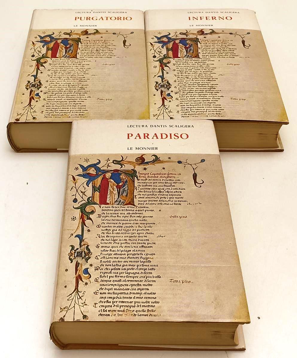 LN- LECTURA DANTIS SCALIGERA DIVINA COMMEDIA 3 VOLUMI - LE MONNIER- 1967- XFS208