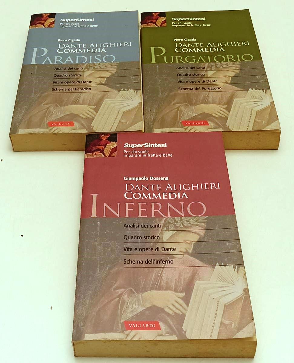 LN- DANTE ALIGHIERI COMMEDIA 3 VOLUMI ANALISI - CIGADA DOSSENA- VALLARDI- XFS207