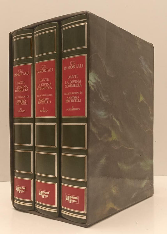 LN- LA DIVINA COMMEDIA 3 VOLUMI- DANTE- MASTER ITALIA- GLI IMMORTALI- 1988-C-ZFS319
