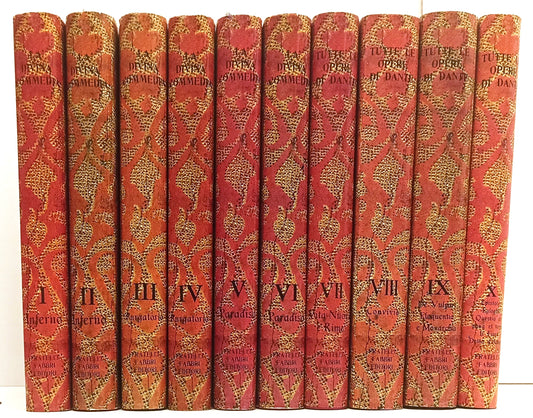 LN- TUTTE LE OPERE 10 VOLUMI DIVINA COMMEDIA- DANTE ALIGHIERI- FABBRI- CS- BLCG2