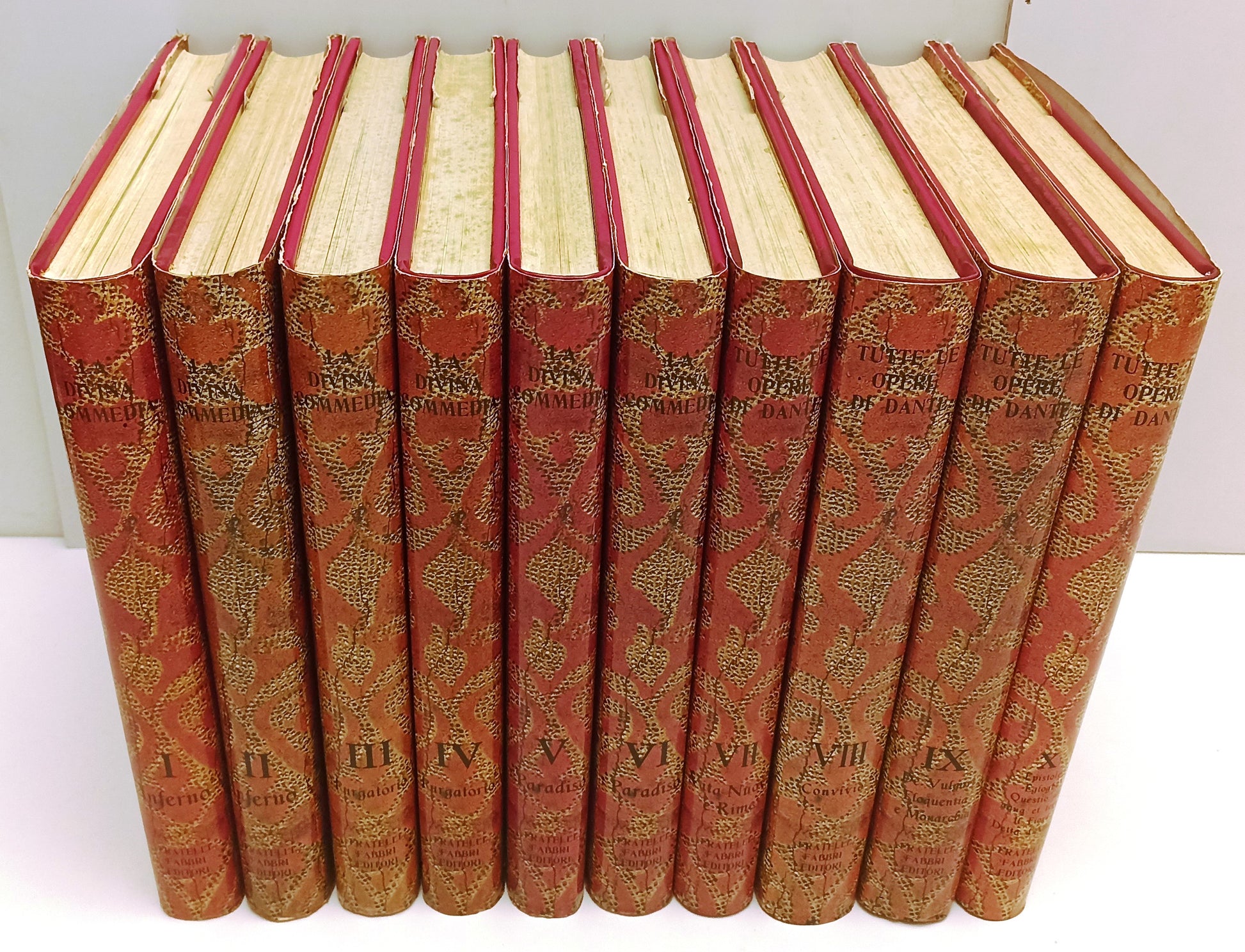 LN- TUTTE LE OPERE 10 VOLUMI DIVINA COMMEDIA- DANTE ALIGHIERI- FABBRI- CS- BLCG2