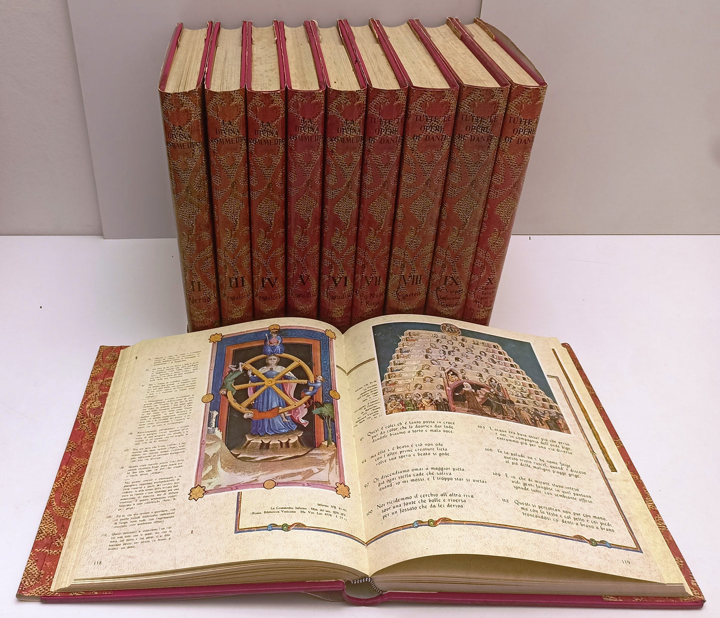 LN- TUTTE LE OPERE 10 VOLUMI DIVINA COMMEDIA- DANTE ALIGHIERI- FABBRI- CS- BLCG2
