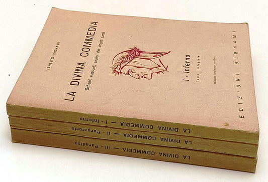 LN- LA DIVINA COMMEDIA 3 VOLUMI ANALISI SCHEMI - DANTE BIGNAMI - 1971- B- XFS208