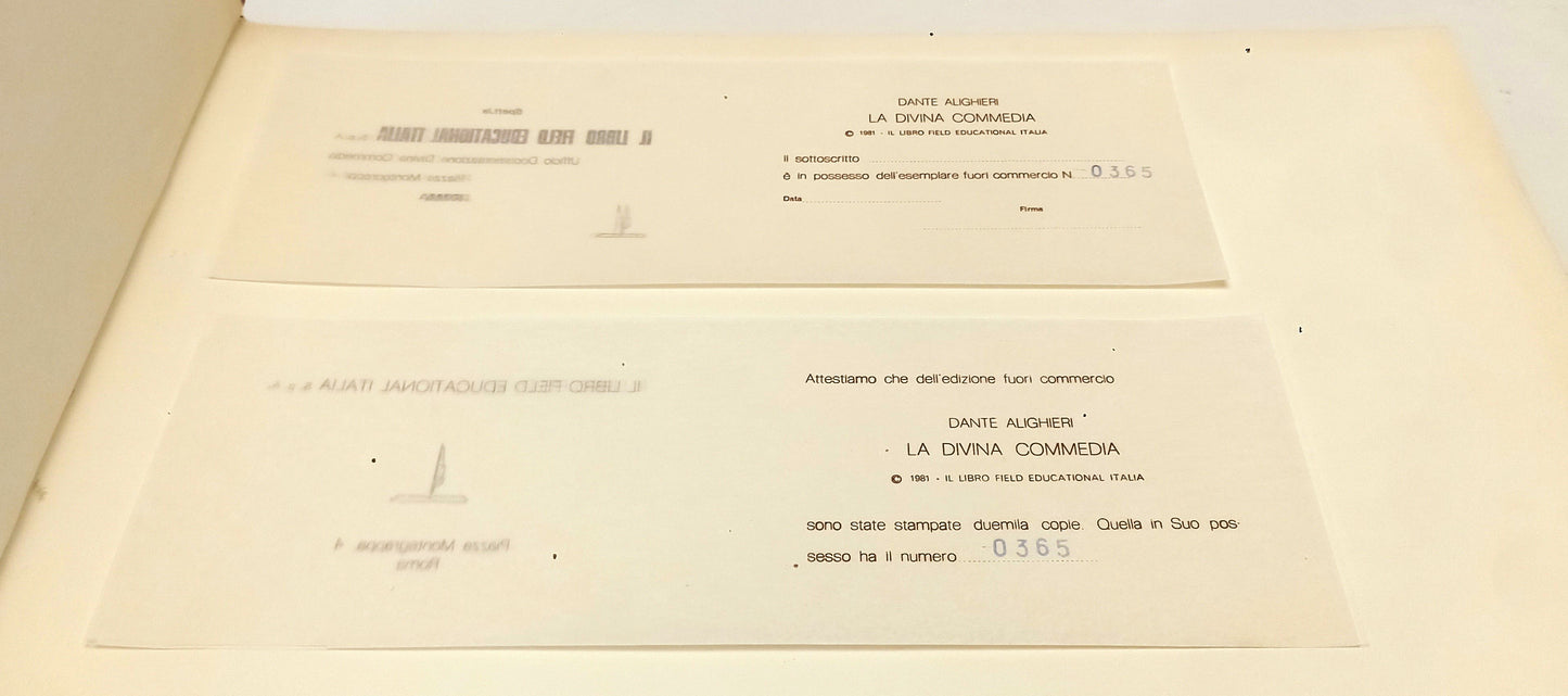 LN- LA DIVINA COMMEDIA illustrata da BOTTICELLI- DANTE ALIGHIERI- LIBRO FIELD- ZFS