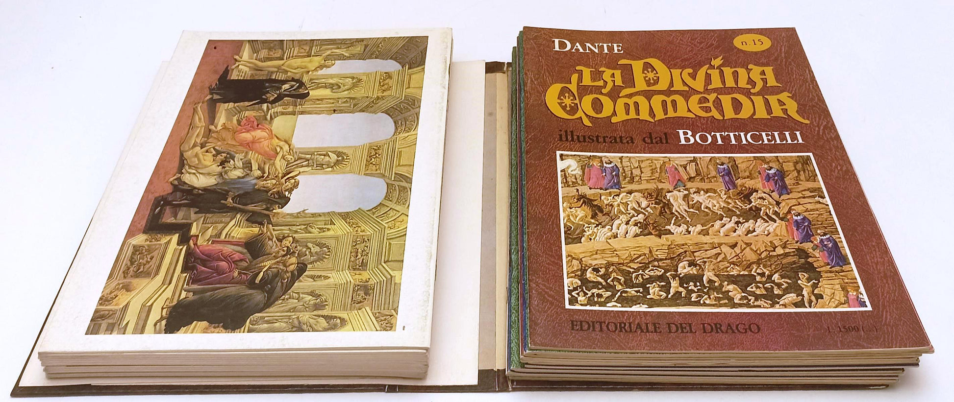 LN- LA DIVINA COMMEDIA BOTTICELLI FASCICOLI COMPLETA- DANTE ALIGHIERI- DEL DRAGO- XFS