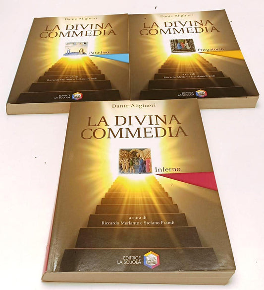 LN- LA DIVINA COMMEDIA 3 VOLUMI - DANTE ALIGHIERI - LA SCUOLA - 2005 - B- XFS207