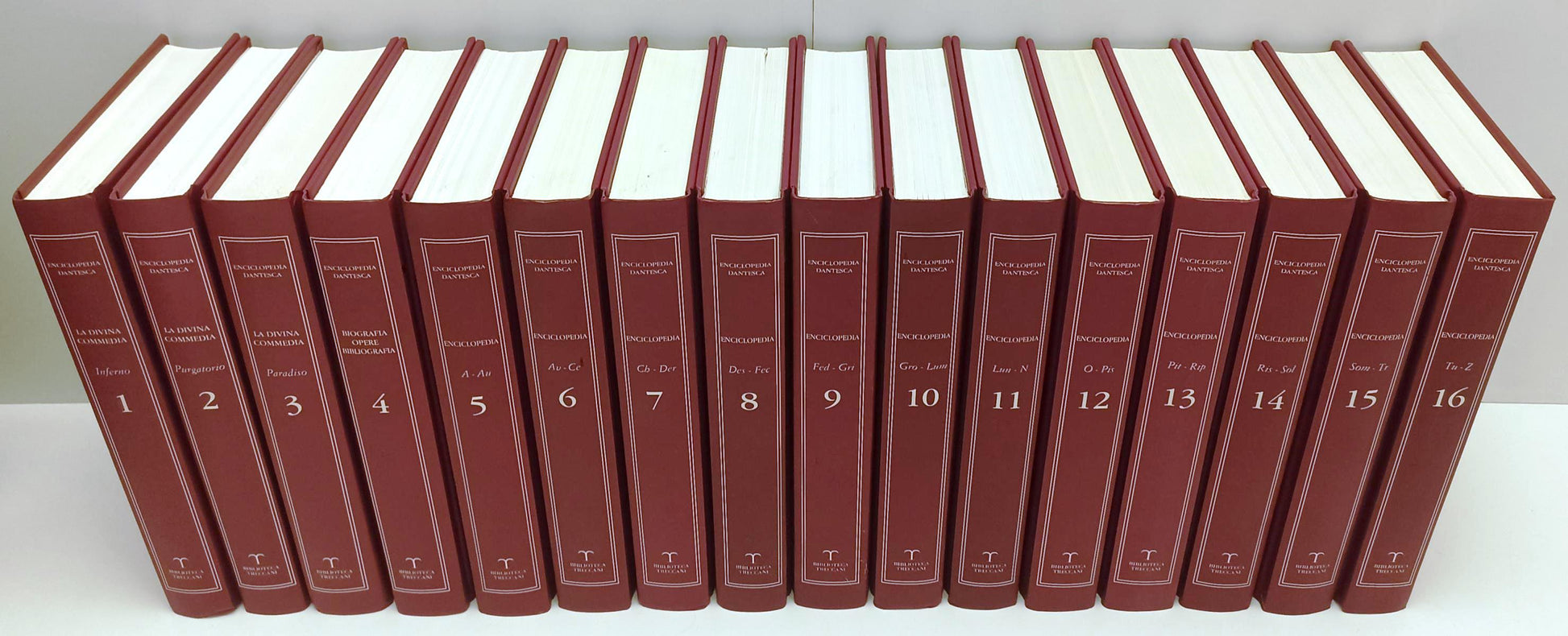 LS- ENCICLOPEDIA DANTESCA 16 VOLUMI COMPLETA COMMEDIA - TRECCANI- 2005- C- BLCG2