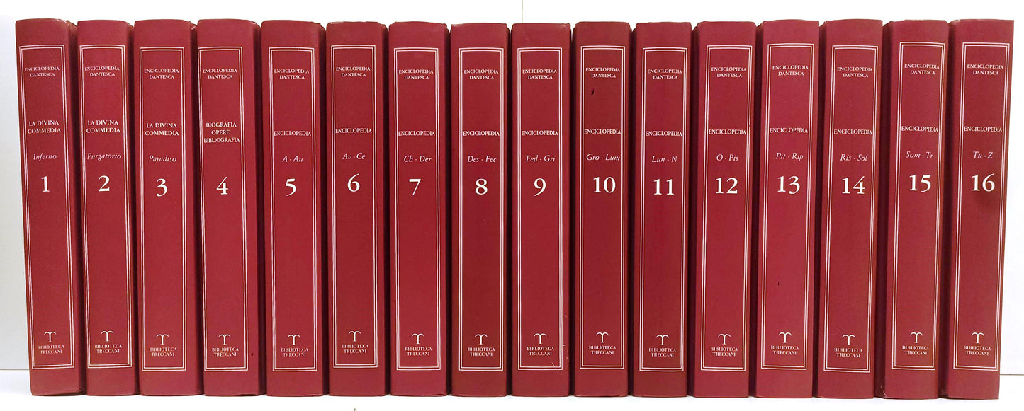 LS- ENCICLOPEDIA DANTESCA 16 VOLUMI COMPLETA COMMEDIA - TRECCANI- 2005- C- BLCG2