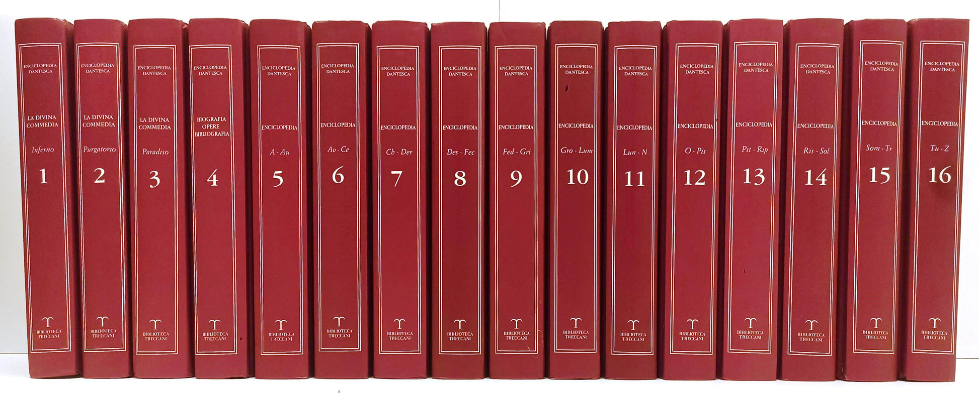 LS- ENCICLOPEDIA DANTESCA 16 VOLUMI COMPLETA COMMEDIA - TRECCANI- 2005- C- BLCG2