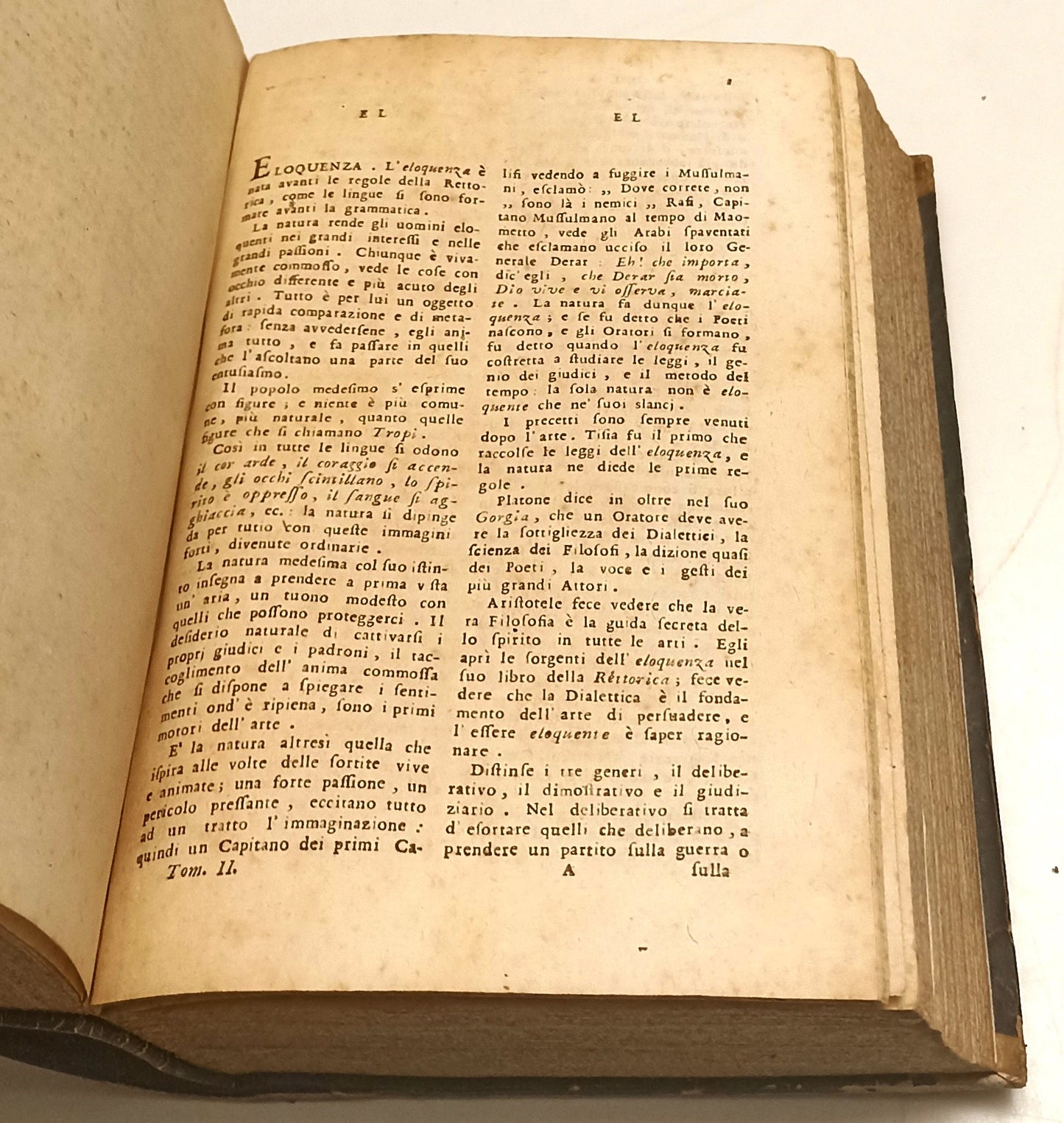 LH- DIZIONARIO DI BELLE LETTERE 3 TOMI VOLUME RILEGATO- BETTINELLI- 1795- XFS133