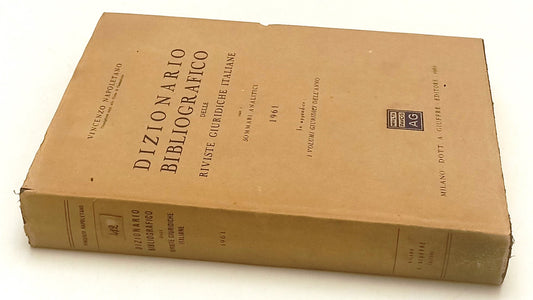 LZ- DIZIONARIO BIBLIOGRAFICO RIVISTE GIURIDICHE- NAPOLETANO GIUFFRE' 1962 YFS441