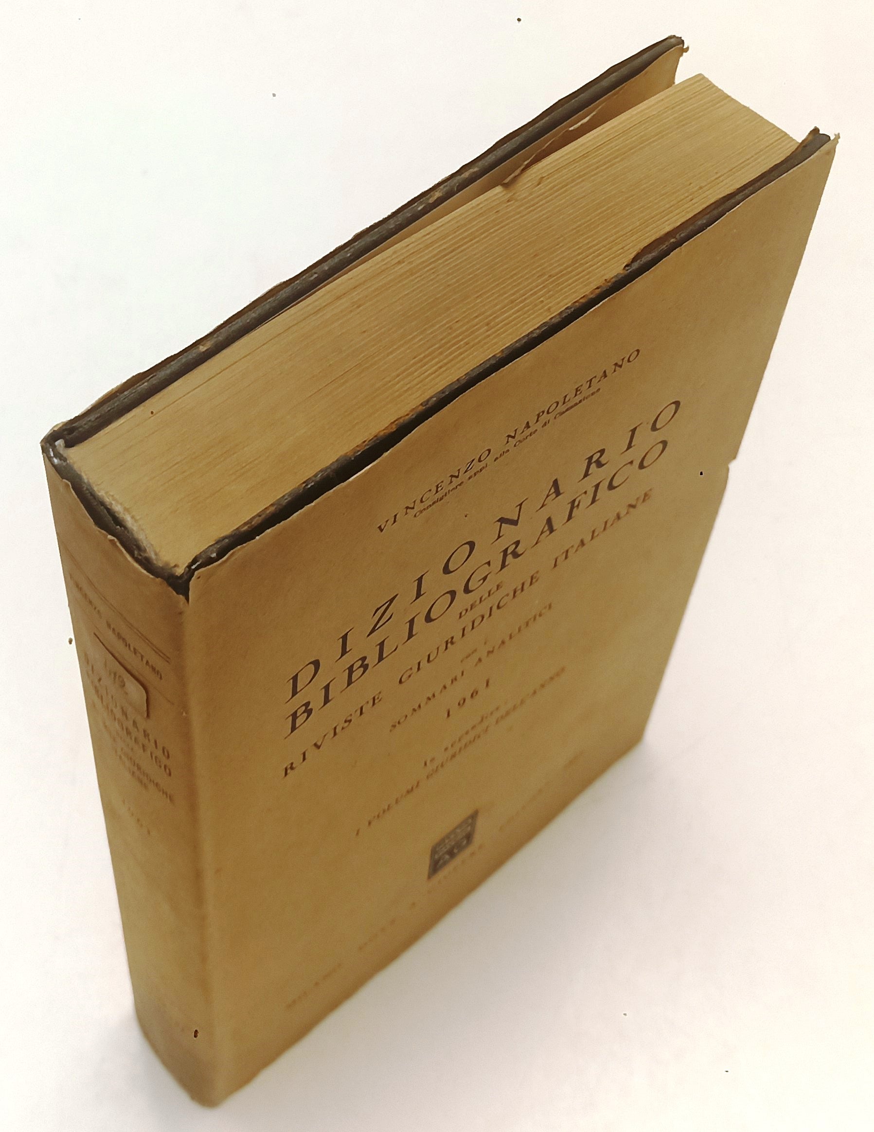 LZ- DIZIONARIO BIBLIOGRAFICO RIVISTE GIURIDICHE- NAPOLETANO GIUFFRE' 1962 YFS441