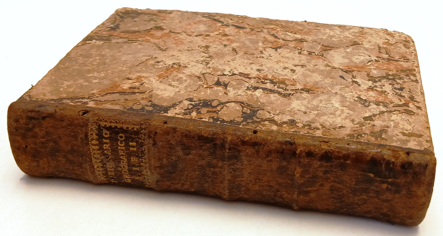 LH- DIZIONARIO GEOGRAFICO PORTATILE 1/2 - BROUCKNER- REMONDINI--- 1787- C- ZFS73