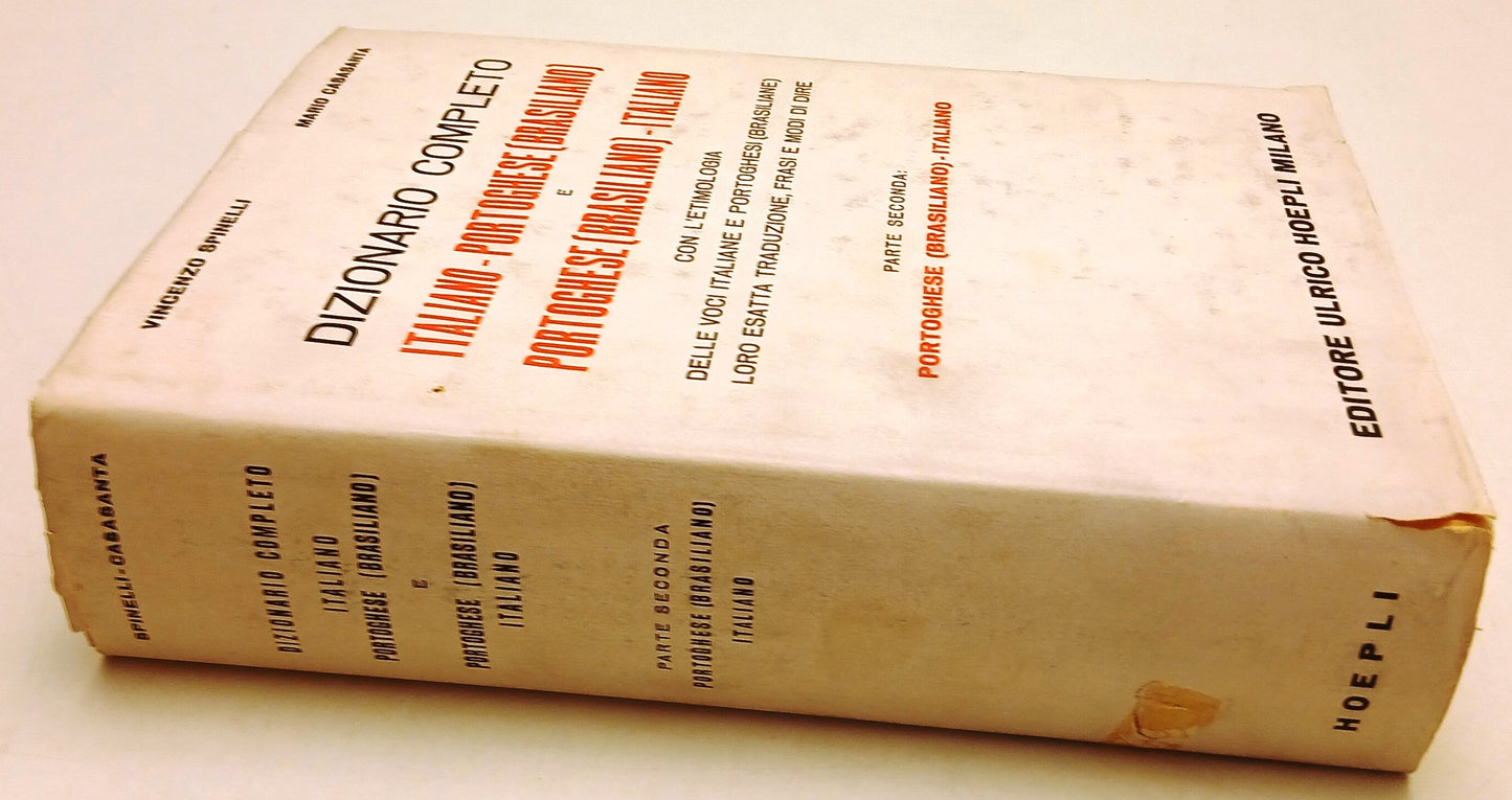 LZ- DIZIONARIO COMPLETO PORTOGHESE BRASILIANO- SPINELLI CASASANTA- HOEPLI- ZFS61