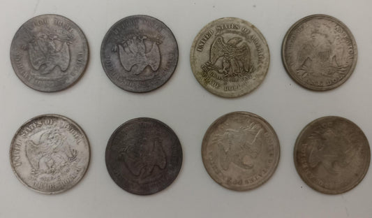 CB- LOTTO 8 MONETE 1 DOLLARO MORGAN STATI UNITI USA FALSI EPOCA - GTTS36