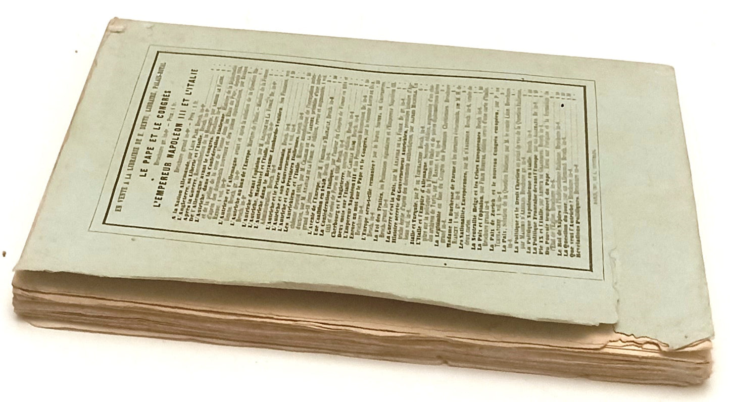 LH- MADAME DUCHESSE DE PARME DEVANT L'EUROPE - HENRY DE RIANCEY- 1860- B- XFS120