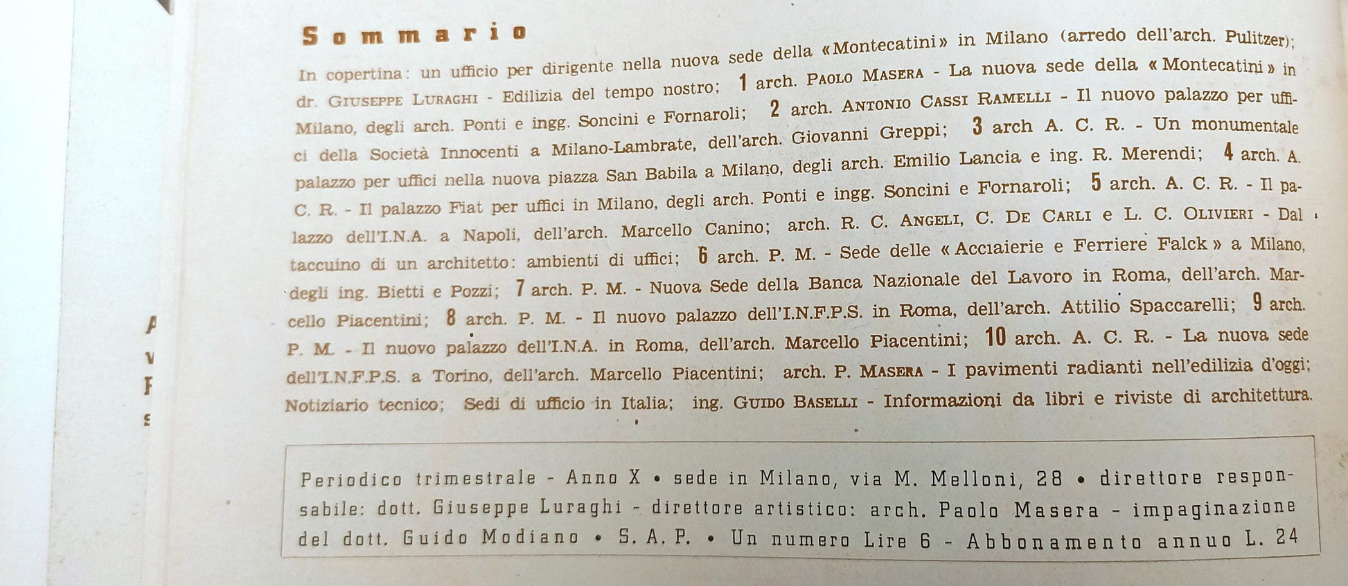 LR- RIVISTA EDILIZIA MODERNA N.30 1939-XVII MONTECATINI GIO' PONTI - RVSa591