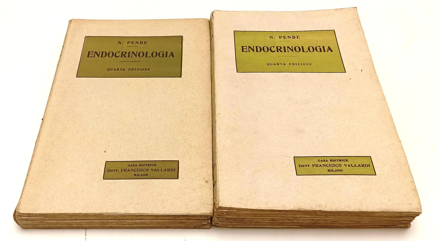 LQ- ENDOCRINOLOGIA 2 VOLUMI PATOLOGIA E CLINICA- PENDE- VALLARDI- 1934- B-XFS125