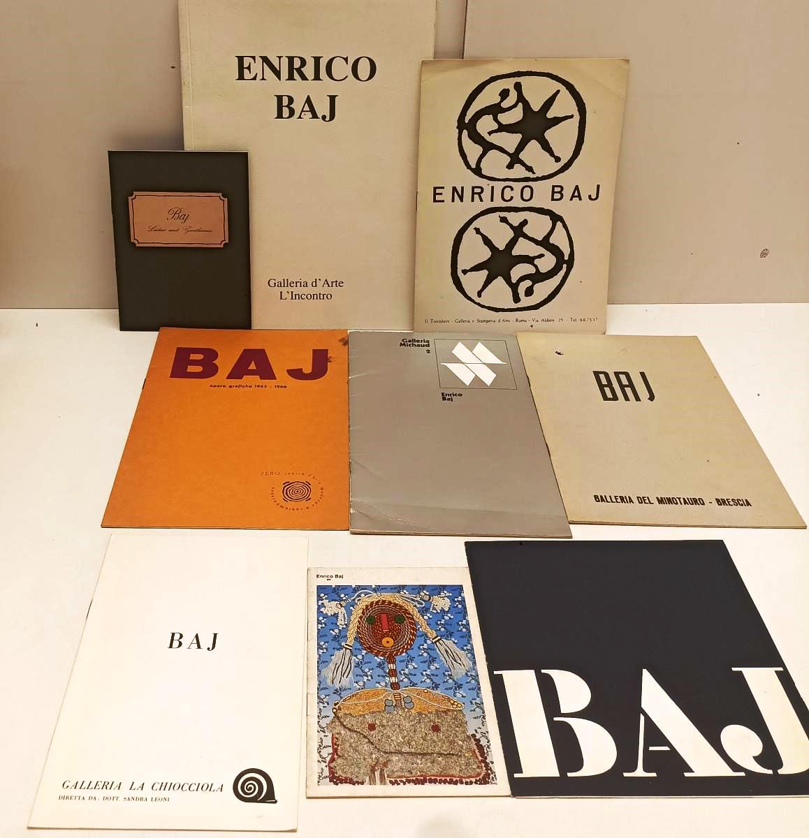 LT- LOTTO 9 CATALOGHI/FASCICOLI MOSTRE D'ARTE ENRICO BAJ - RVSa328