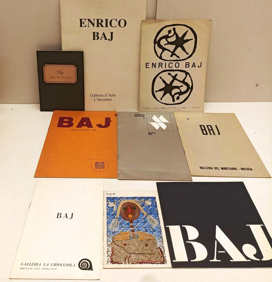 LT- LOTTO 9 CATALOGHI/FASCICOLI MOSTRE D'ARTE ENRICO BAJ - RVSa328