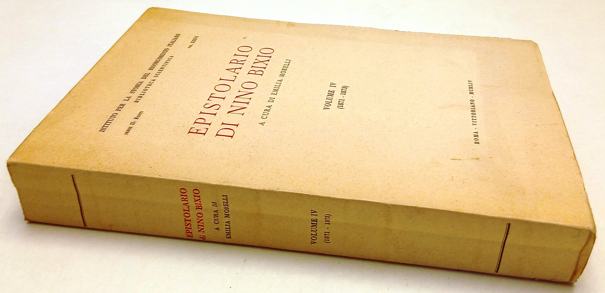 LN- EPISTOLARIO DI NINO BIXIO IV - EMILIA MORELLI- VITTORIANO--- 1954- B- YFS257