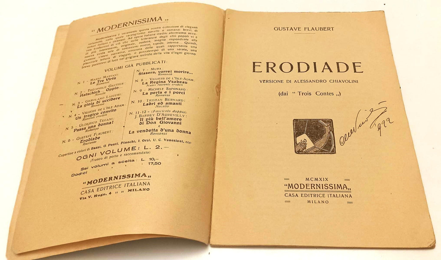 LH- ERODIADE CHIAVOLINI - GUSTAVE FLAUBERT - MODERNISSIMA --- 1919- B- XFS134