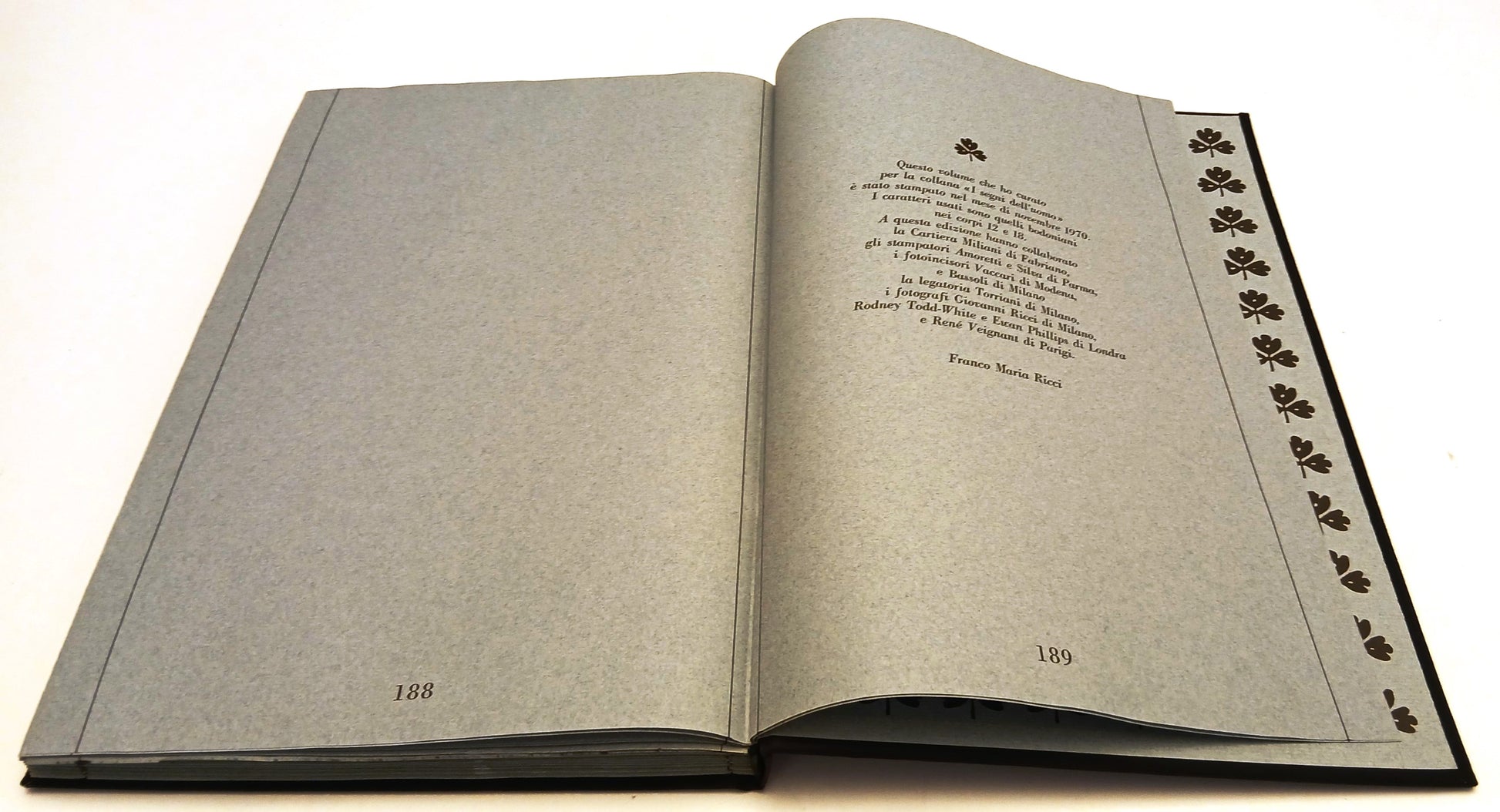 LT- ERTE'- ROLAND BARTHES- FRANCO MARIA RICCI- SEGNI DELL'UOMO 10- 1970- C-  XFS