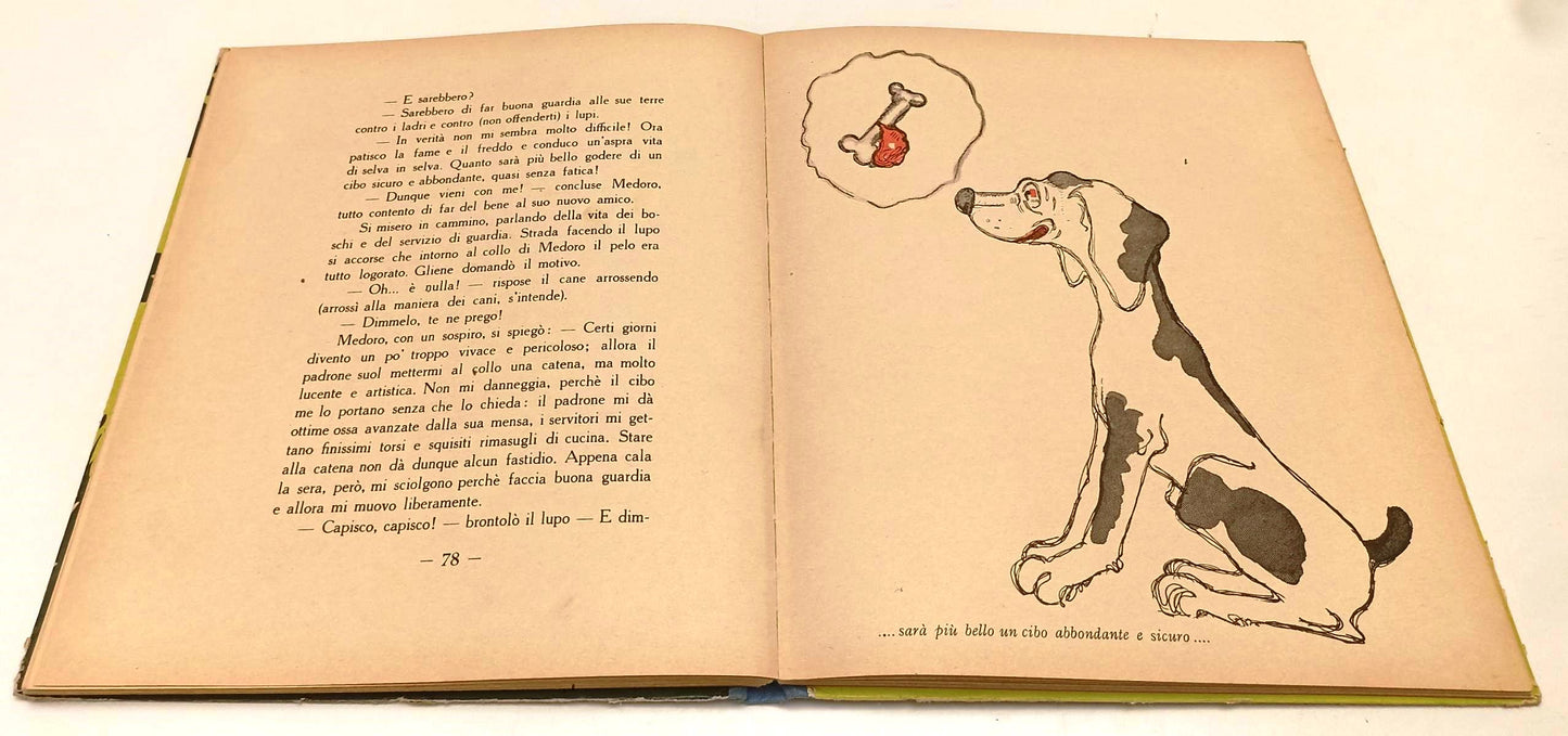 Esopo racconta -  Armando Lodolini - Cappelli- 1950- illustrazioni Felin- XFS212