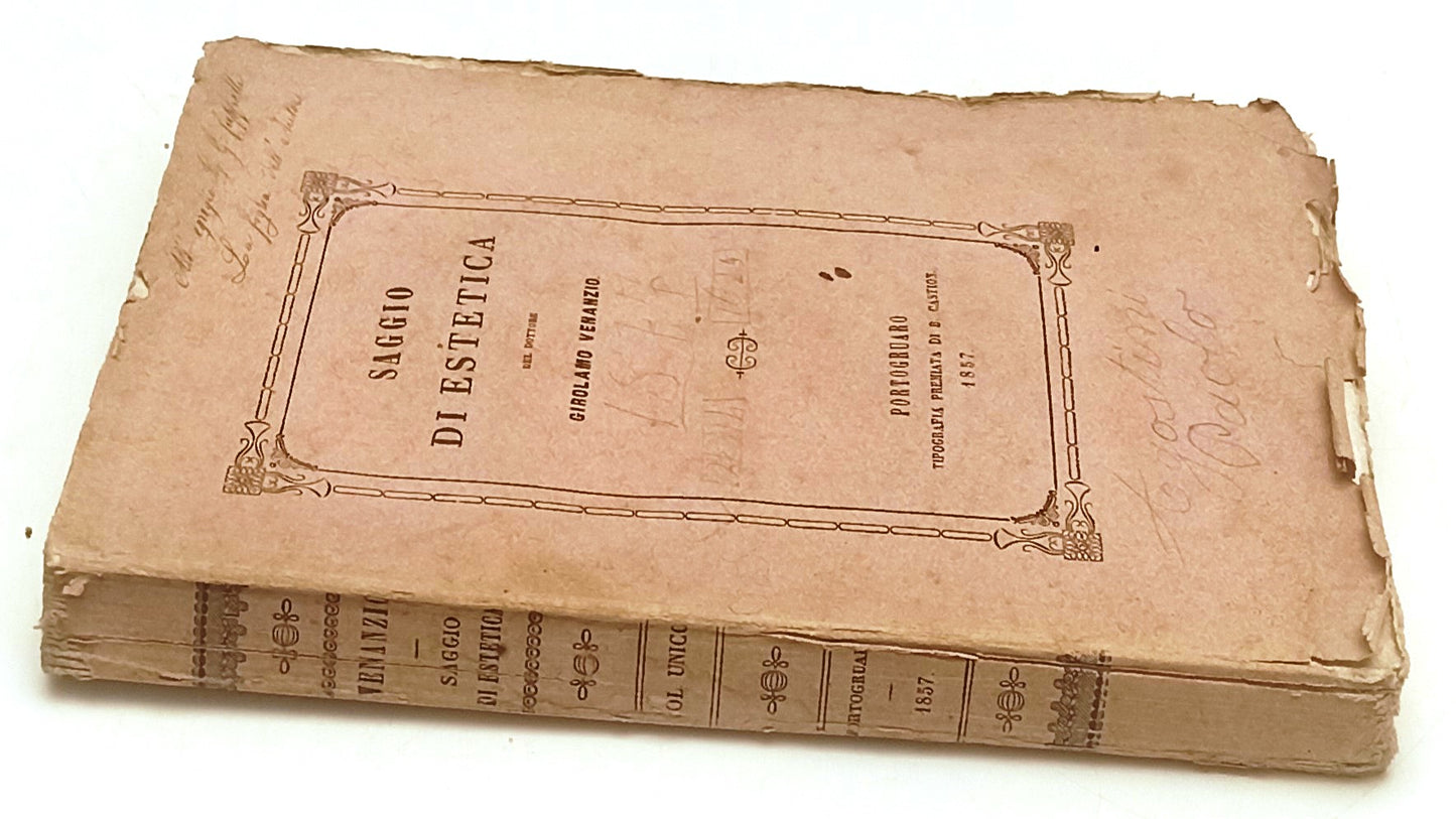 LH- SAGGIO DI ESTETICA - GIROLAMO VENANZIO - CASTION--- 1857- B- YFS209
