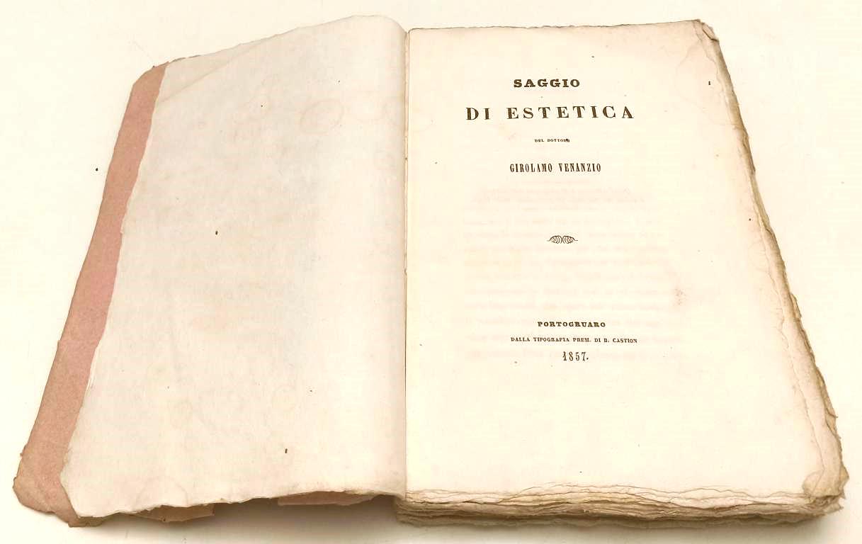 LH- SAGGIO DI ESTETICA - GIROLAMO VENANZIO - CASTION--- 1857- B- YFS209