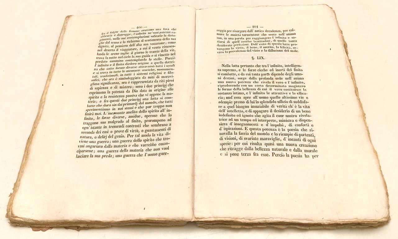 LH- SAGGIO DI ESTETICA - GIROLAMO VENANZIO - CASTION--- 1857- B- YFS209