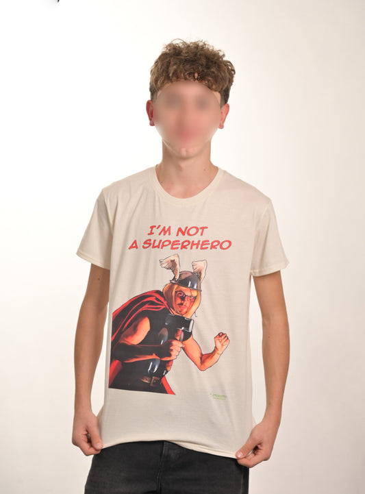 Maglietta T-shirt manica corta I'M NOT A SUPERHERO - Non sono Thor