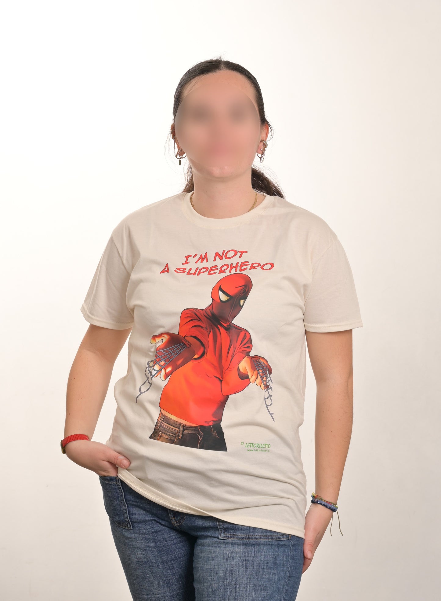Maglietta T-shirt manica corta I'M NOT A SUPERHERO - Non sono l'Uomo Ragno