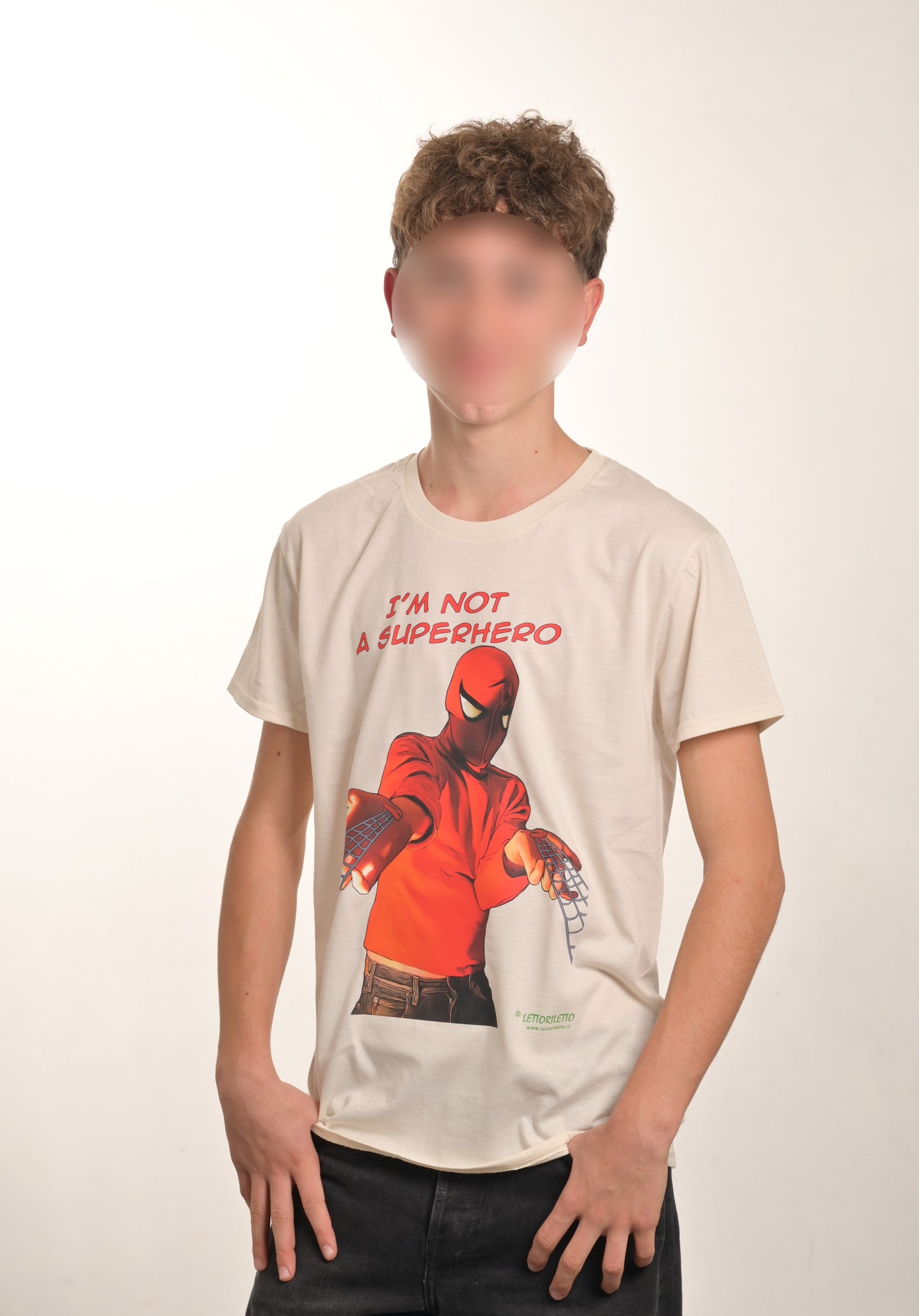 Maglietta T-shirt manica corta I'M NOT A SUPERHERO - Non sono l'Uomo Ragno