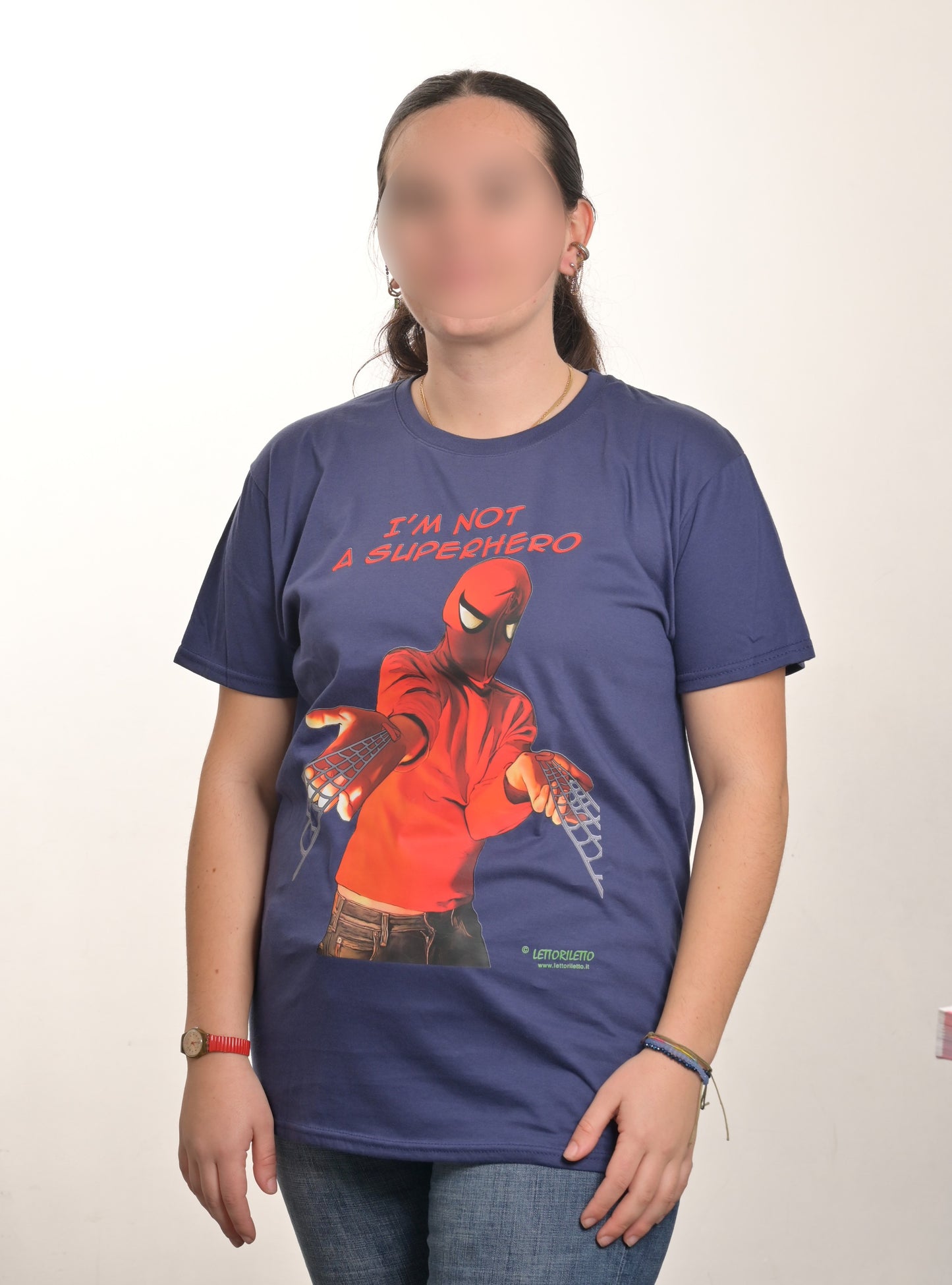 Maglietta T-shirt manica corta I'M NOT A SUPERHERO - Non sono l'Uomo Ragno