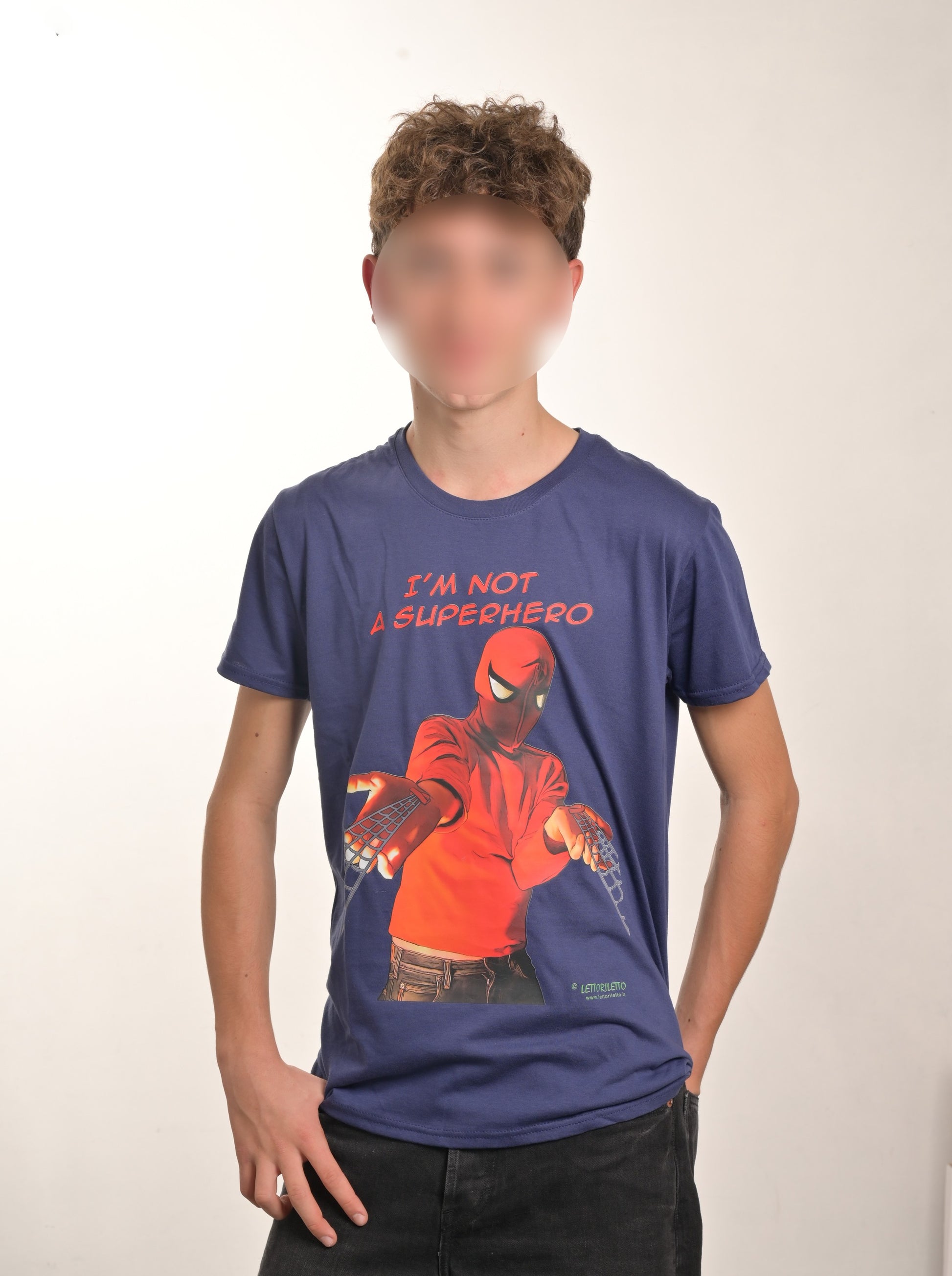 Maglietta T-shirt manica corta I'M NOT A SUPERHERO - Non sono l'Uomo Ragno
