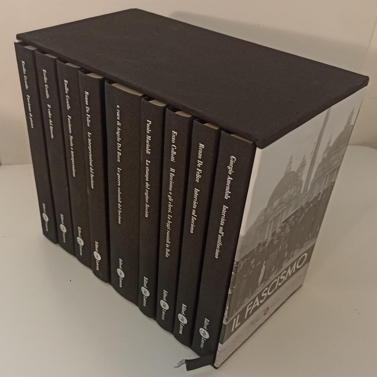 Il fascismo 9 volumi completo- Gentile De Felice- Laterza- 1a ed.- cofanetto-XFS