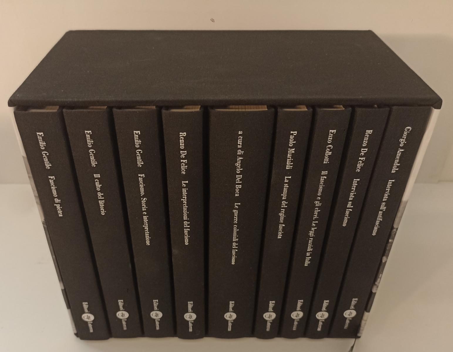 Il fascismo 9 volumi completo- Gentile De Felice- Laterza- 1a ed.- cofanetto-XFS